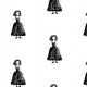 Fabric 22204 | Princess 1 black-white pattern for kids