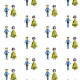 Fabric 22206 | prince and princess 1 colourful pattern for kids