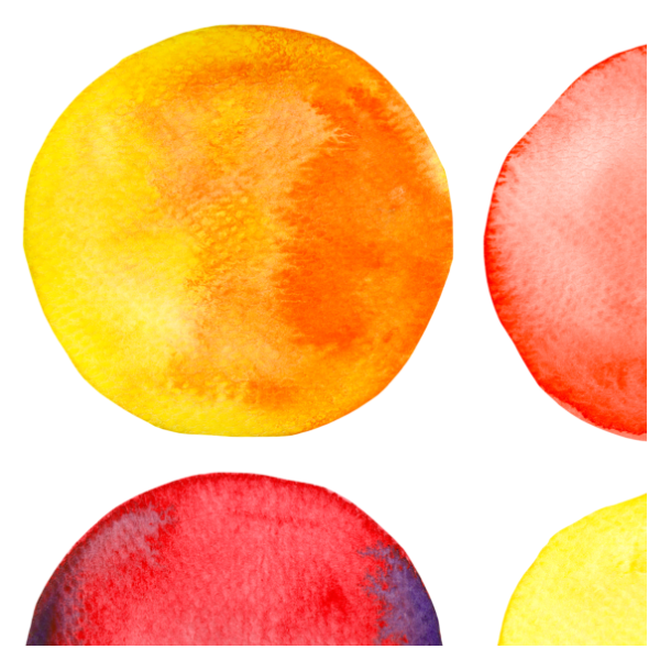 Tkanina 22209 | Żółte KOŁA AKWARELOWE