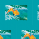 Fabric 22274 | golden fish pattern 2