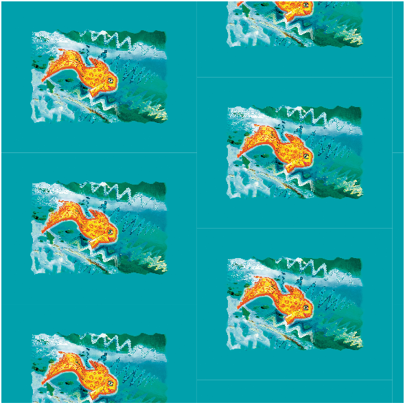 Fabric 22275 | golden fish pattern 2A
