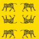Tkanina 22374 | Tiger yellow black pattern