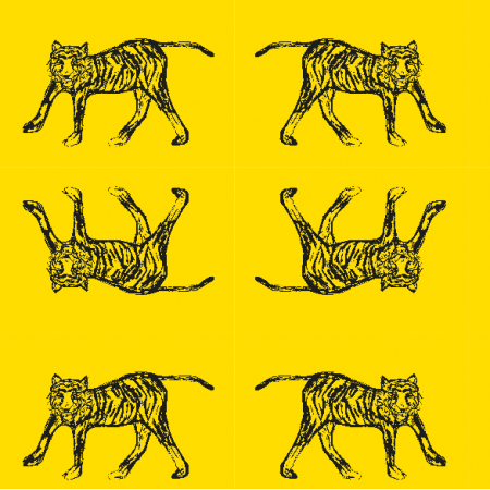 22374 | Tiger yellow black pattern