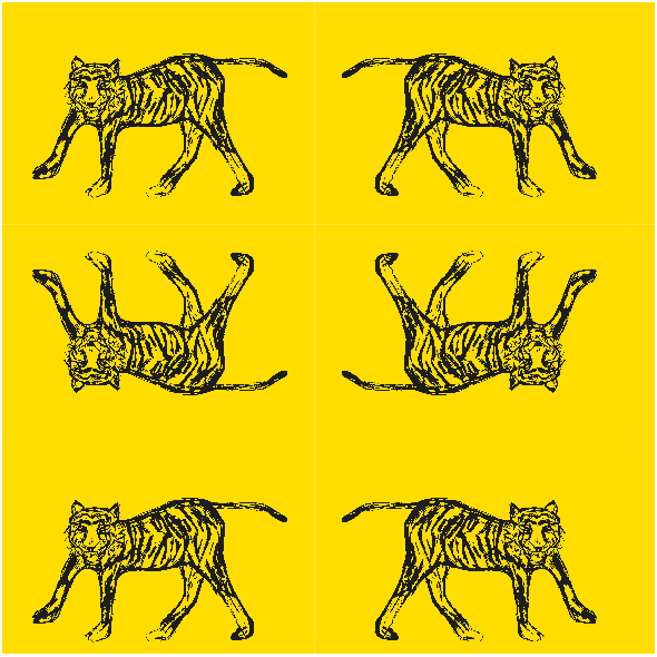 Fabric 22374 | Tiger yellow black pattern