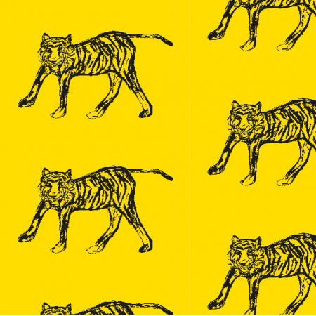 22375 | Tiger yellow black pattern 2