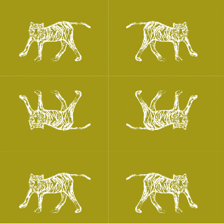 Tkanina 22378 | Tiger olive and white pattern 2