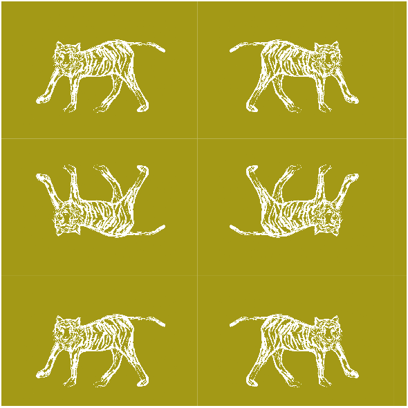 Fabric 22378 | Tiger olive and white pattern 2