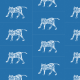 Fabric 22380 | tiger white and navy blue pattern 2
