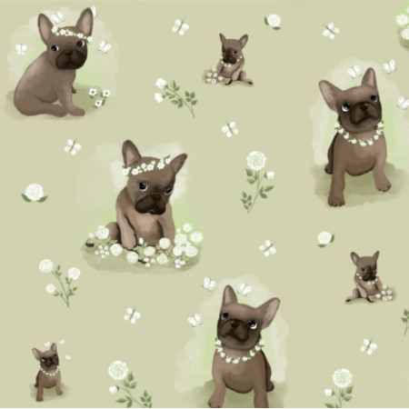 Fabric 22409 | Frenchie 1 greeN