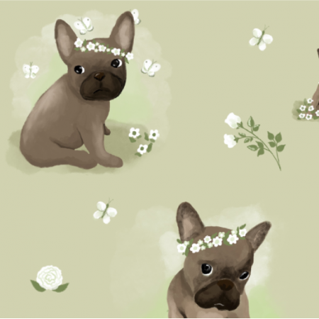 Fabric 22410 | Frenchie 2 green