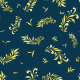 Fabric 22448 | Liście niebieski żółty