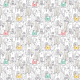 Tkanina 22702 | cute doodle cats
