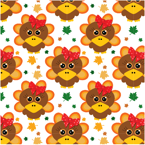 Tkanina 22708 | Cute baby turkey Small