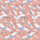 Tkanina 22803 | Seagulls coral pink111