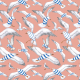Fabric 22803 | Seagulls coral pink111