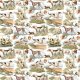Tkanina 22883 | PSY GOŃCZE - HOUNDS - BIAŁE TŁO 