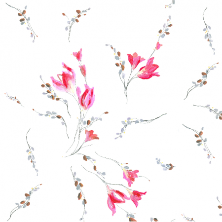 Tkanina 22961 | Subtelny pastelowy wzór kwiatowy