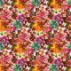Tkanina 22968 | Wielobarwny wzór kwiatowy