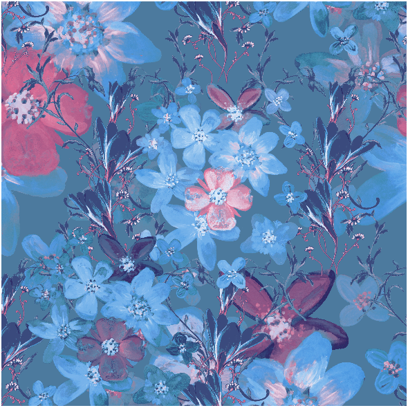 Fabric 22984 | Kwiatowy wzór dekoracyjny - seria 3