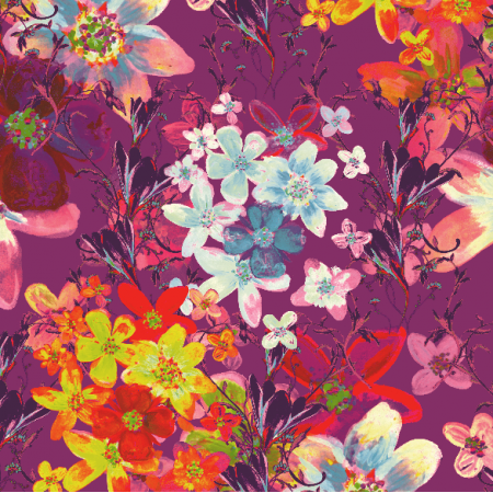 Fabric 22985 | Kwiatowy wzór dekoracyjny - seria 4