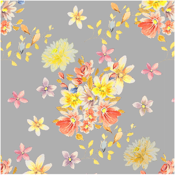 Fabric 22991 | Kompozycja kwiatowa  jak  z dawnych lat