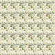 Tkanina 23001 | białe kwiaty z ptaszkim na kremowym tle