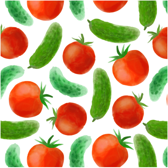 Fabric 23056 | tomatoes and cucumbers