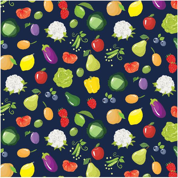 Tkanina 2461 | Fruits and vegetables