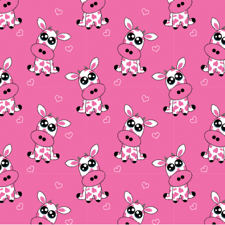 23476 | Strawberry cow -  White and pink