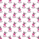 Tkanina 23478 | Strawberry cow -  White and pink