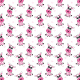 Tkanina 23478 | Strawberry cow -  White and pink