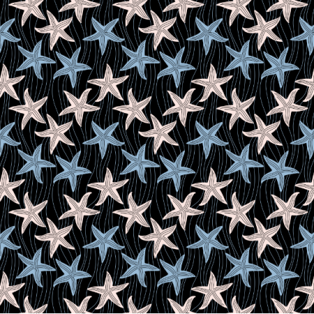 Tkanina 23540 | starfishes