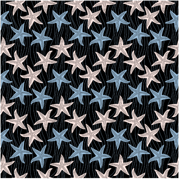 Tkanina 23540 | starfishes