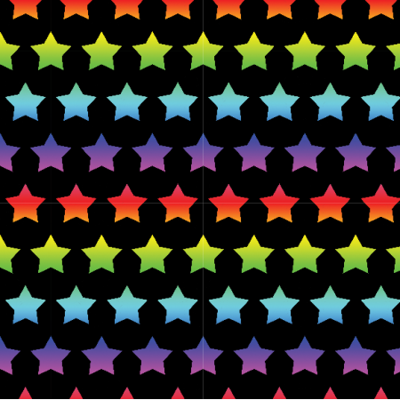 Tkanina 23661 | Rainbow stars small