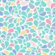 Tkanina 23872 | Ornamentalny wzór pastelowe krople wody