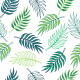 Tkanina 23900 | Tropikalny wzór. liście palmy na białym tle0