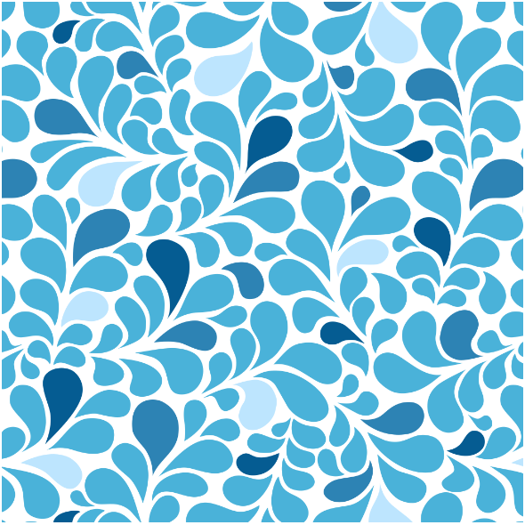 Fabric 23923 | Ornamentalne krople wody ombre. wzór dekoracyjny floresy, zawijasy.