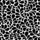 Tkanina 23924 | Ornamentalne czarno-białe liście  FLORESY, ZAWIJASY. wzór dekoracyjny 