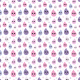 Tkanina 23972 | Uśmiechnięte Pastelowe kropelki różowe i fioletowe. dziecięcy wzór.