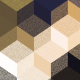 Fabric 2541 | CUBE 1 GOLD & BLACK