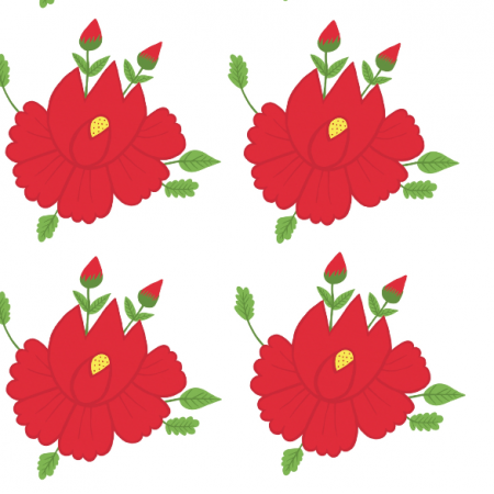 Tkanina 24009 | Róże ludowe