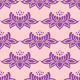 Tkanina 24078 | ORNAMENTALNY WZÓR fioletowe KWIATY NA jasno-różowym TLE