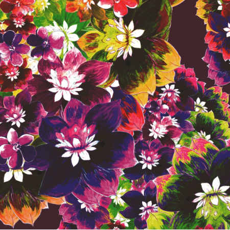 Tkanina 24110 | multicolored floral pattern