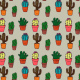 Fabric 24175 | Kaktusy szare