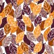 Fabric 24189 | Jesienne liście na białym tle