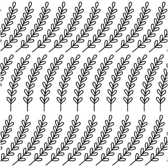 Fabric 24195 | Czarne gałązki z liśćmi na białym tle