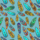 Fabric 24355 | Pióra niebieskie