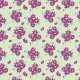 Fabric 24366 | KWIATOWY WZÓR, ciemno-FIOLETOWE KWIATY KOSMOS NA miętowym TLE Z KROPECZKAMI0