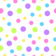 Fabric 24373 | Kolorowe kropki na białym tle