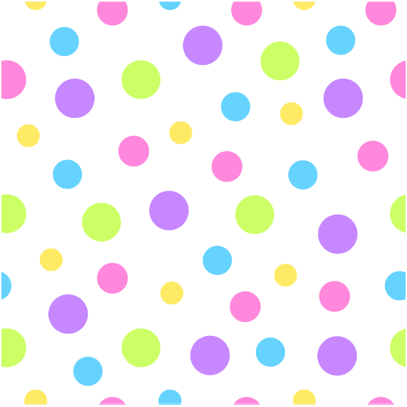 Tkanina 24373 | Kolorowe kropki na białym tle